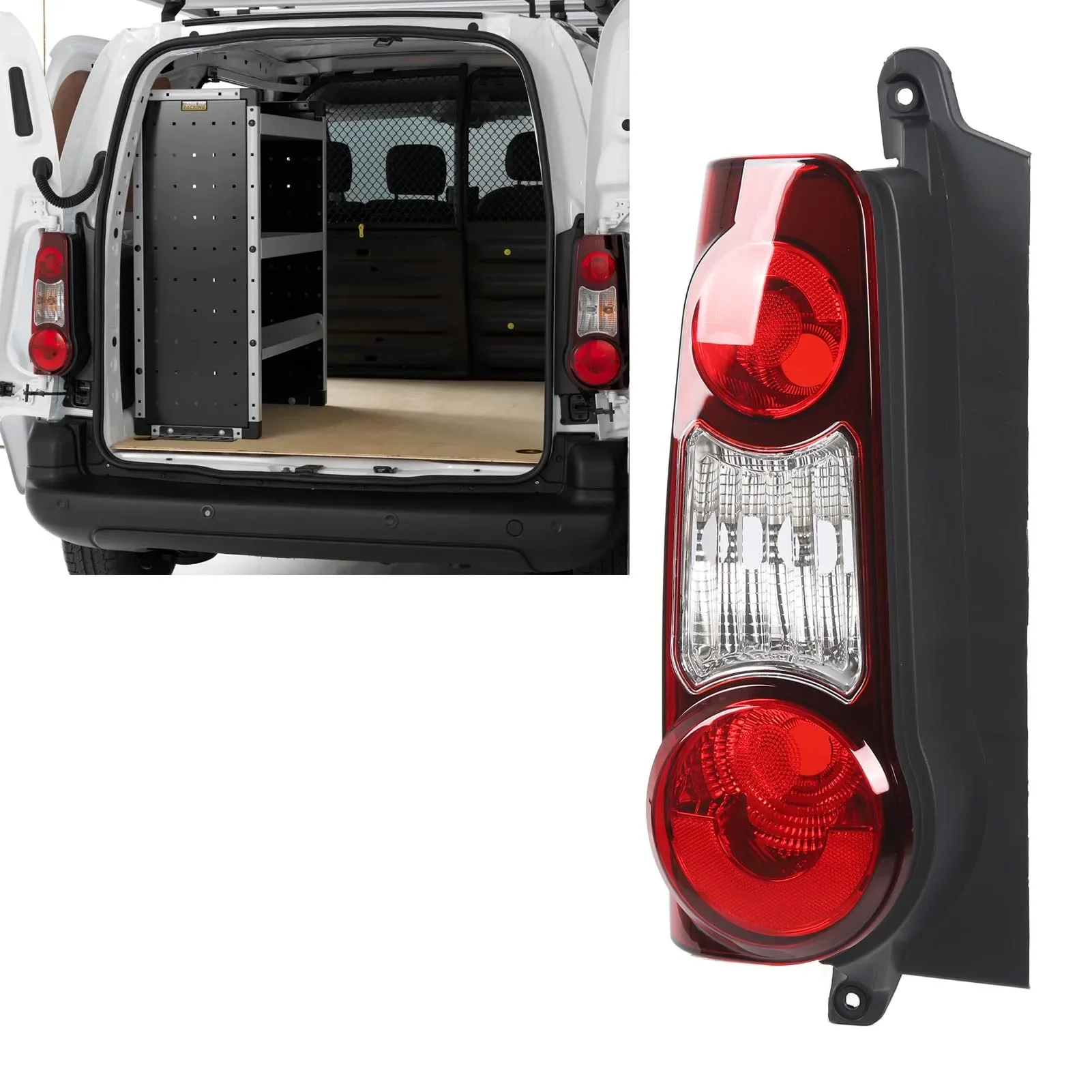 

for 2012-2018Peugeot Partner dual tailgate version taillight rear brake turn signal light(without bulb)OE: 9677205580 9677205480