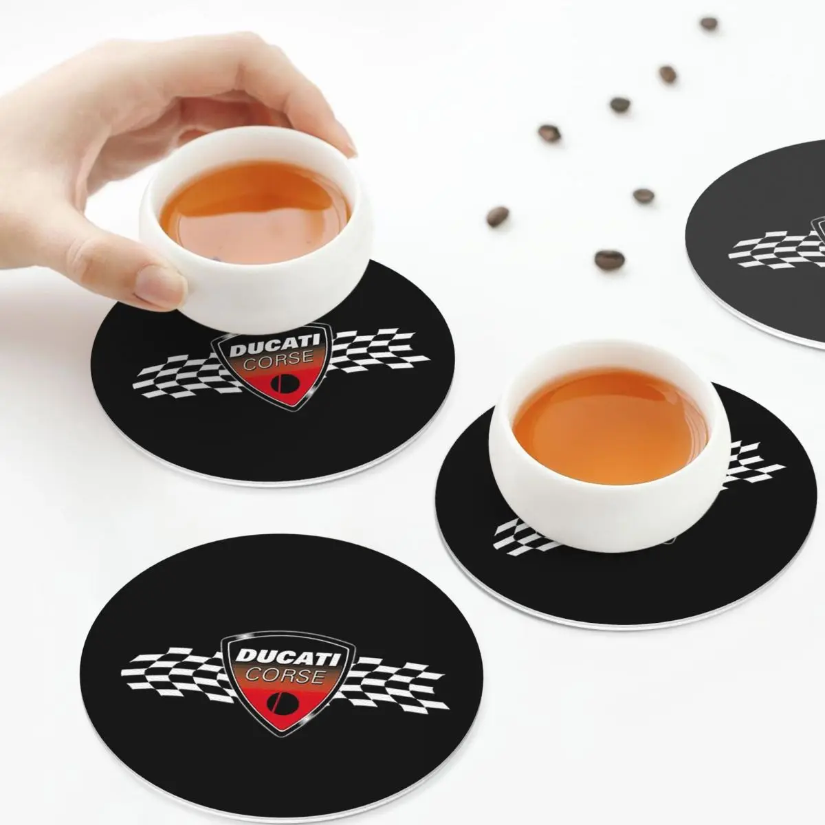 Ducati Coasters Kitchen Placemats Non-slip Insulation Cup Coffee Mats For Decor Home Tableware Pads Set of 4
