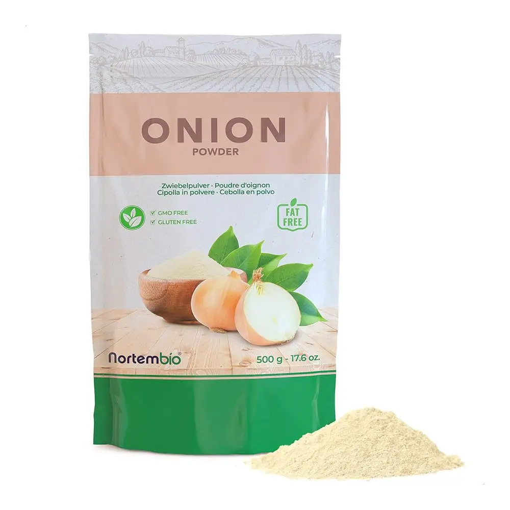 NORTEMBIO Cebolla en Polvo 100% Natural 500g | Sin Conservantes ni Aditivos | Para Carnes, Verduras y Pescados