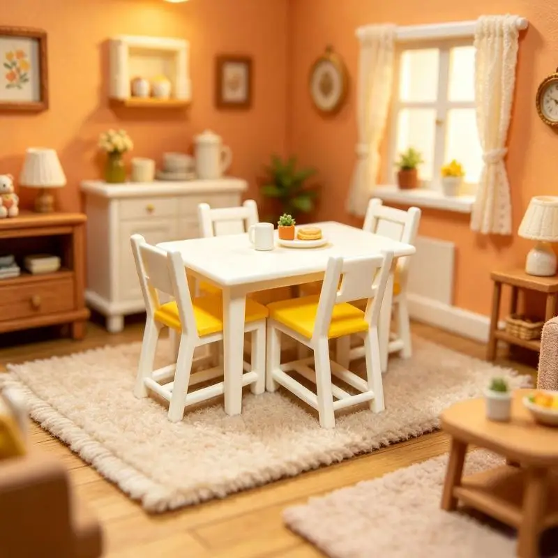1 ensemble de canapé miniature pour maison de poupée américaine, échelle 1:12, pour simulation de design rétro