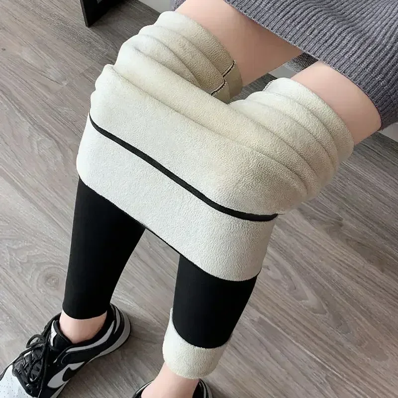 Autumn Winter Lamb Wool Shark Pants Outwear High Waist Fitness Legging Feminina New Warm Thick Velvet Seamless Leggings Women