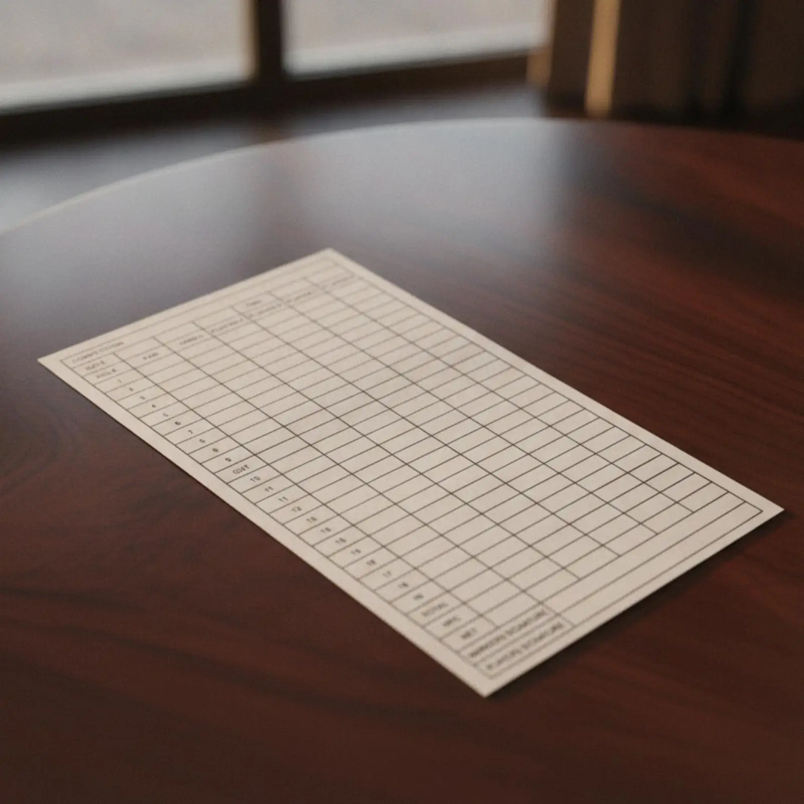 Portable Golf Scorecard Notebook with Rounded Corners and Tabular Pages for Tournament Score Tracking