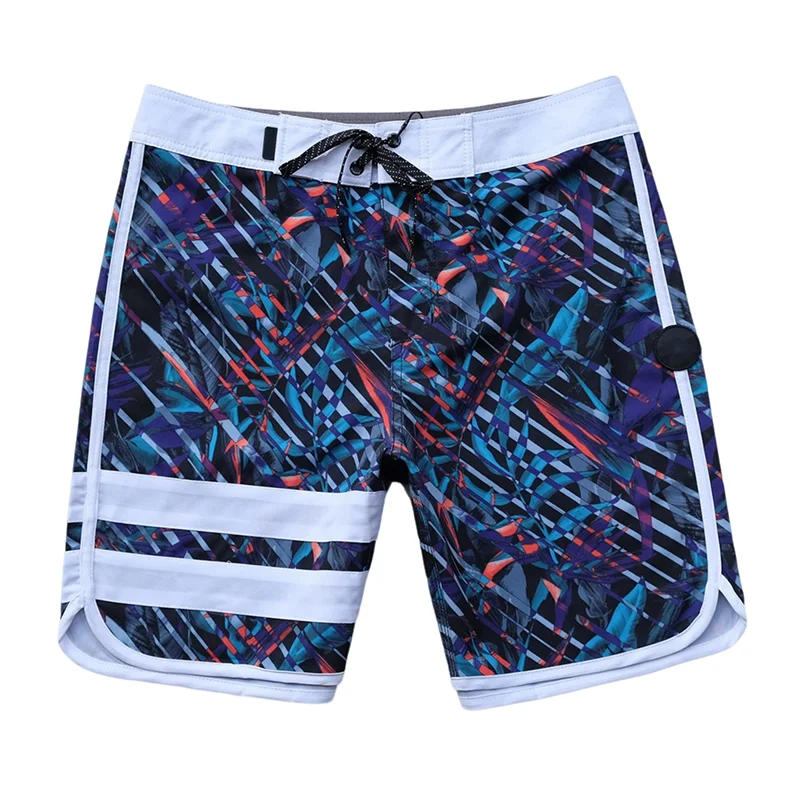 Men's Phantom Beach Sports Shorts Summer Surfing Board Shorts Waterproof Quick Drying Shorts Striped Multi Color High Quality 24