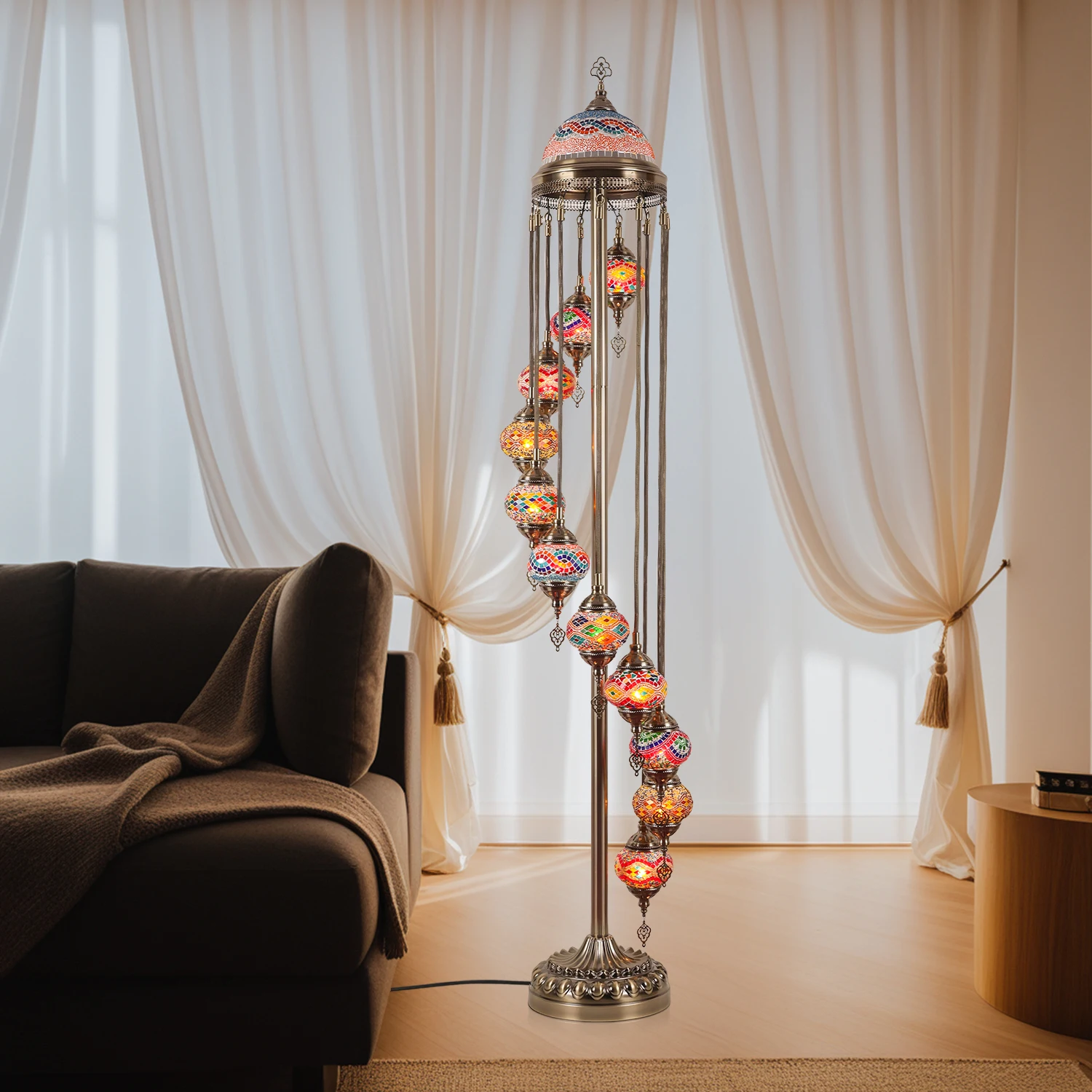 

South East Asia Glazed floor ornament Turkish romantic exotic handmade living room bedroom ethnic style floor lamp