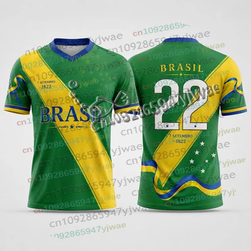 2026 Herren Brasilien Unabhängigkeitstag Fußballtrikot 7. September Patriotisches Fußballshirt Herbstmode Streetwear Damen Herren T-Shirt – Detail 12