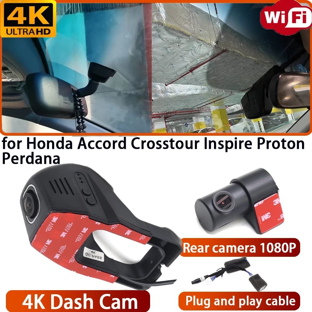 Para Honda Accord Crosstour Inspire Proton Perdana grabadora de vídeo 4K Sony DVR cámara de salpicadero Wifi 170 °   Plug & Play gran angular