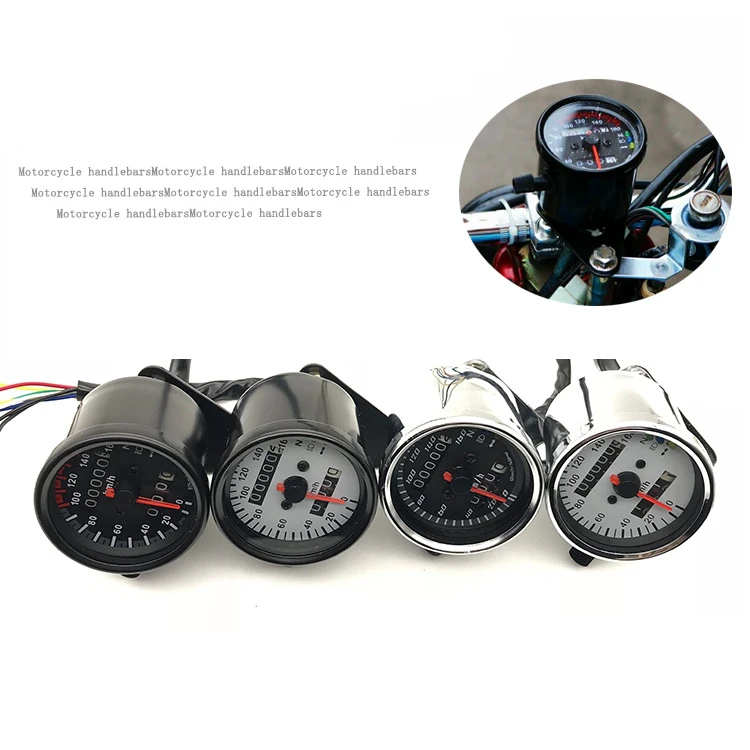 12V Motorcycle Speedometer Tachometer Dual Gauge Kit Fit for All Tradition Motorcycle Motorcycle Equipment Accessories