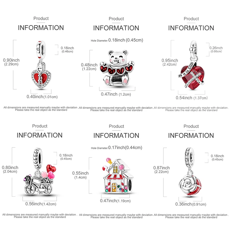 Charms aus 925 Sterling Silber, Rote Farbserie, Roter Elefant, Tier- und Fruchtperlen, Original, Passend für Damen, Jubiläums-Schmuckanhänger – Detail 12