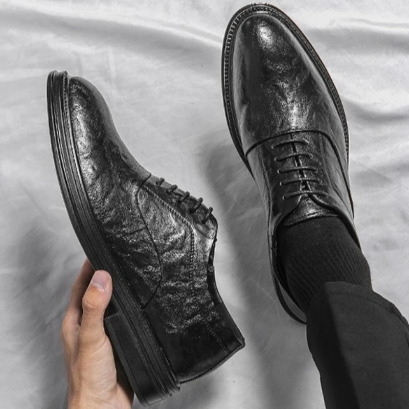 

Men's Shoes British-style Business Formal Wear for Banquets Party Dress Black Leather Shoes Spring Autumn New Men's Casual Shoes