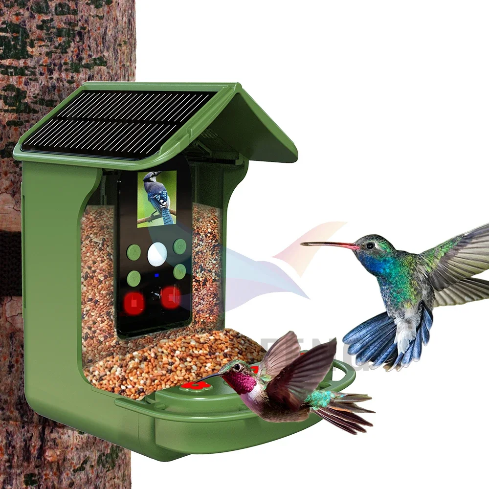 Outdoor Garden Wildlife Camera Bird Feeder Camera AI Recognize Bird Species Smart Bird Feeder With Camera