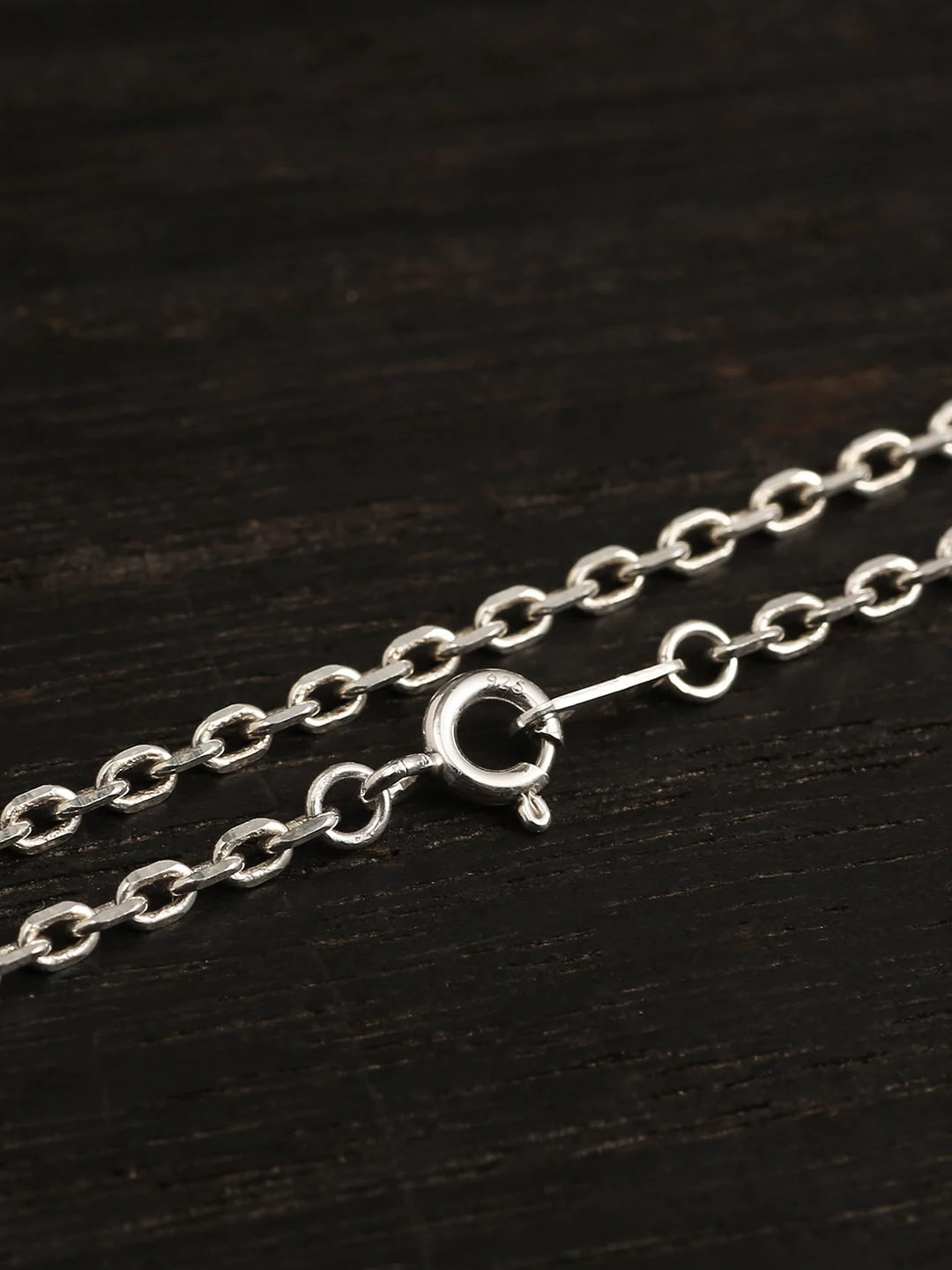 handmade-925-sterling-silver-unisex-spring-buckle-necklace-versatile-cross-chain-angle-chain-thin-angle-chain-fashion-jewelry