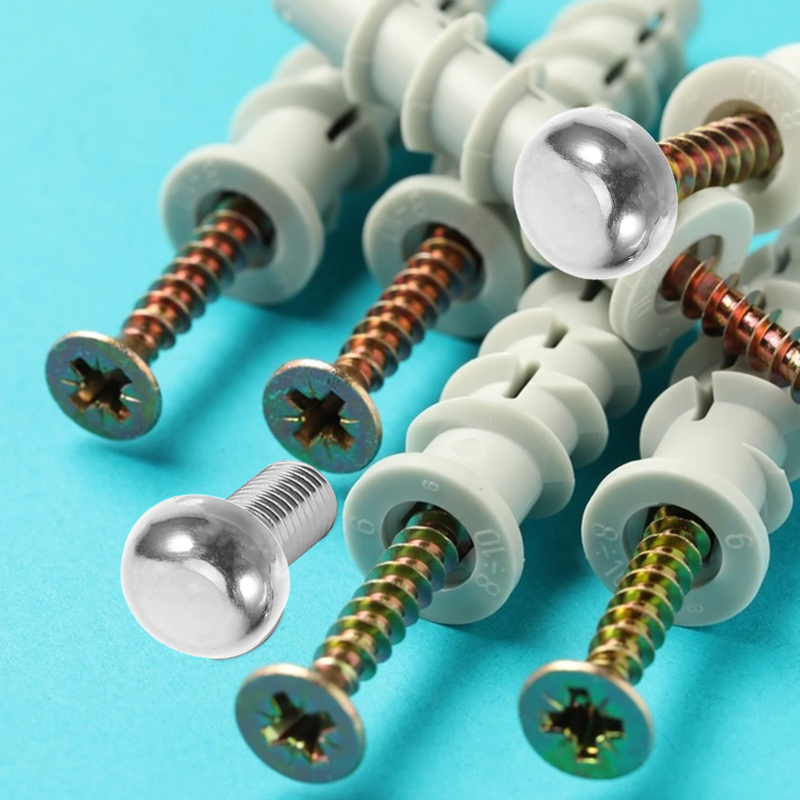 

8pcs Decorative Screw Caps Self Tapping Screws Wall Mounting Fasteners Furniture Hardware Fixing Wall Hanging Covers Vintage