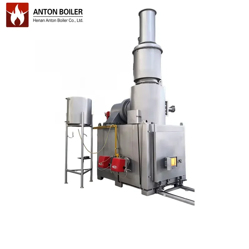 J 20-1000kg/Batch Smokeless Waste Incinerator Natural LPG Heavy Oil Fired