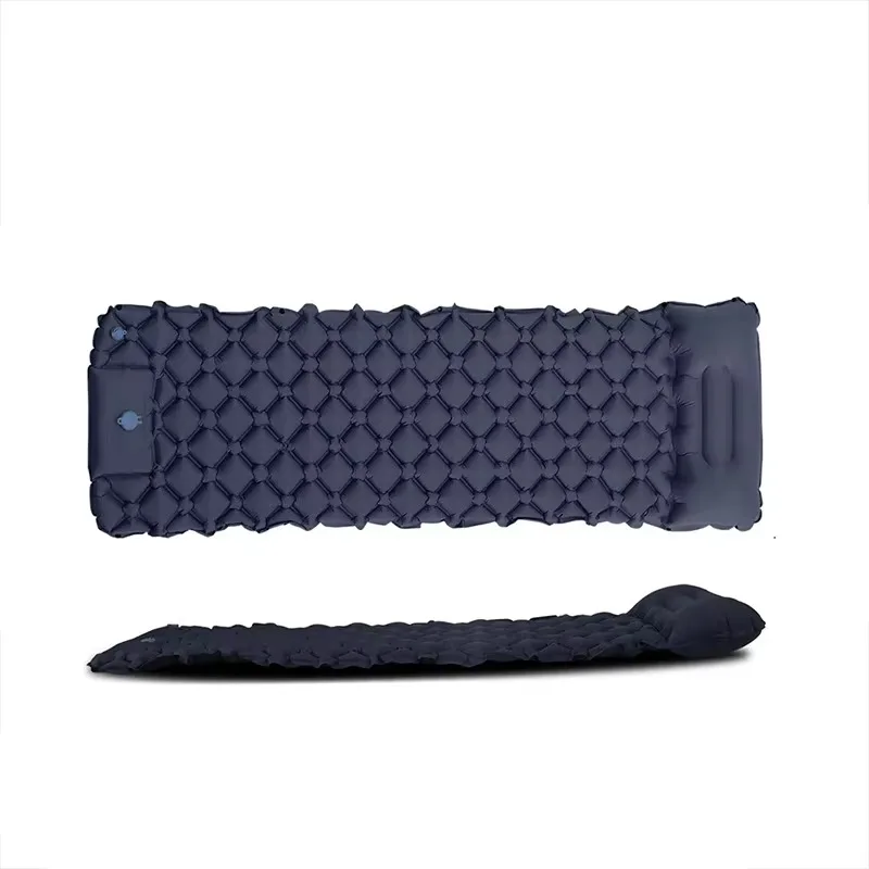 Single Camping Inflatable Sleeping Pad 40D Nylon Material, Built-in Air Pump, Moisture-proof Air Cushion Fast Delivery