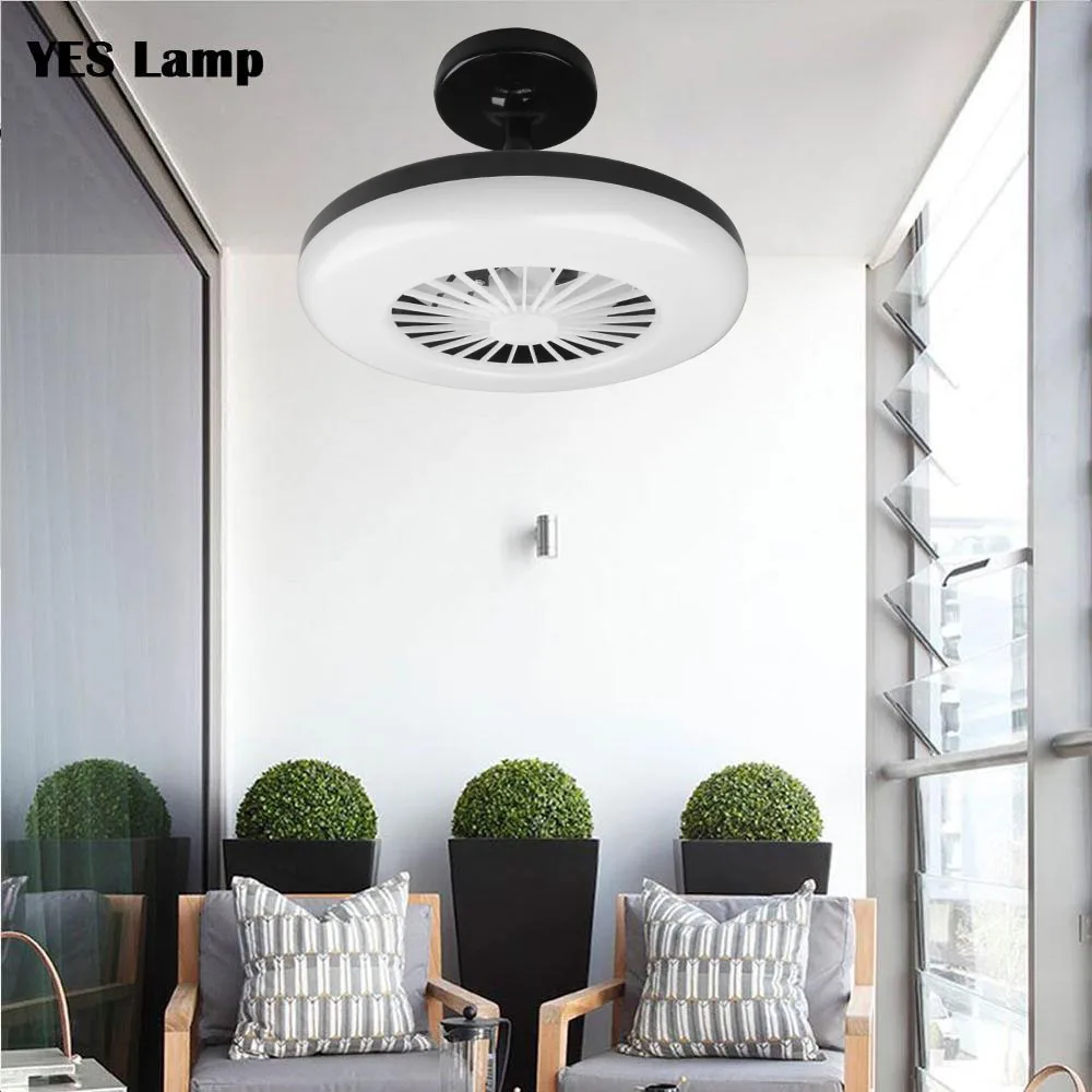 

2In1 LED Ceiling Fan With Lighting Lamp 24W 28CM Low Floor Loft Kitchen Study Room Office Garage Factory natural white AC220V