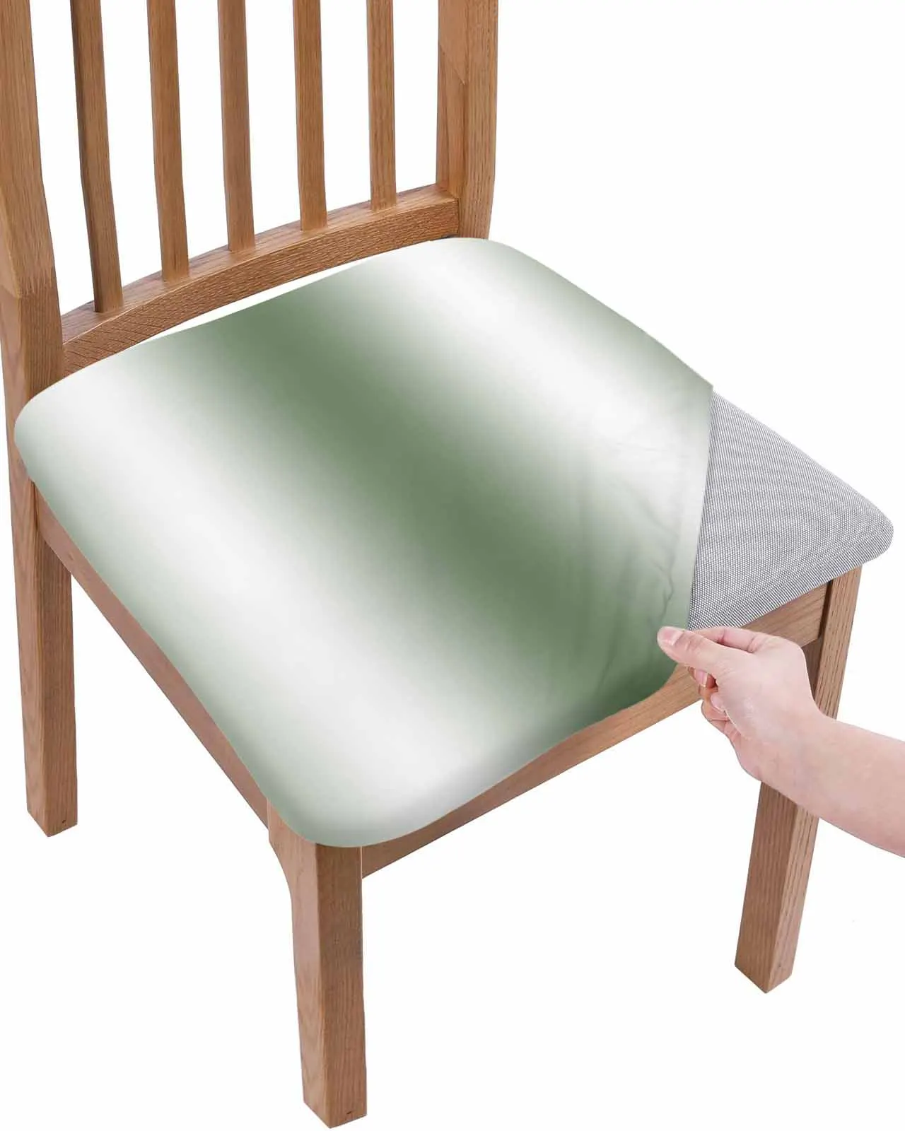 

Шалфейный зеленый, белый деревенский градиент, эластичный чехол на стул, защитный чехол для офисного компьютера, чехлы для домашнего кухонного стула