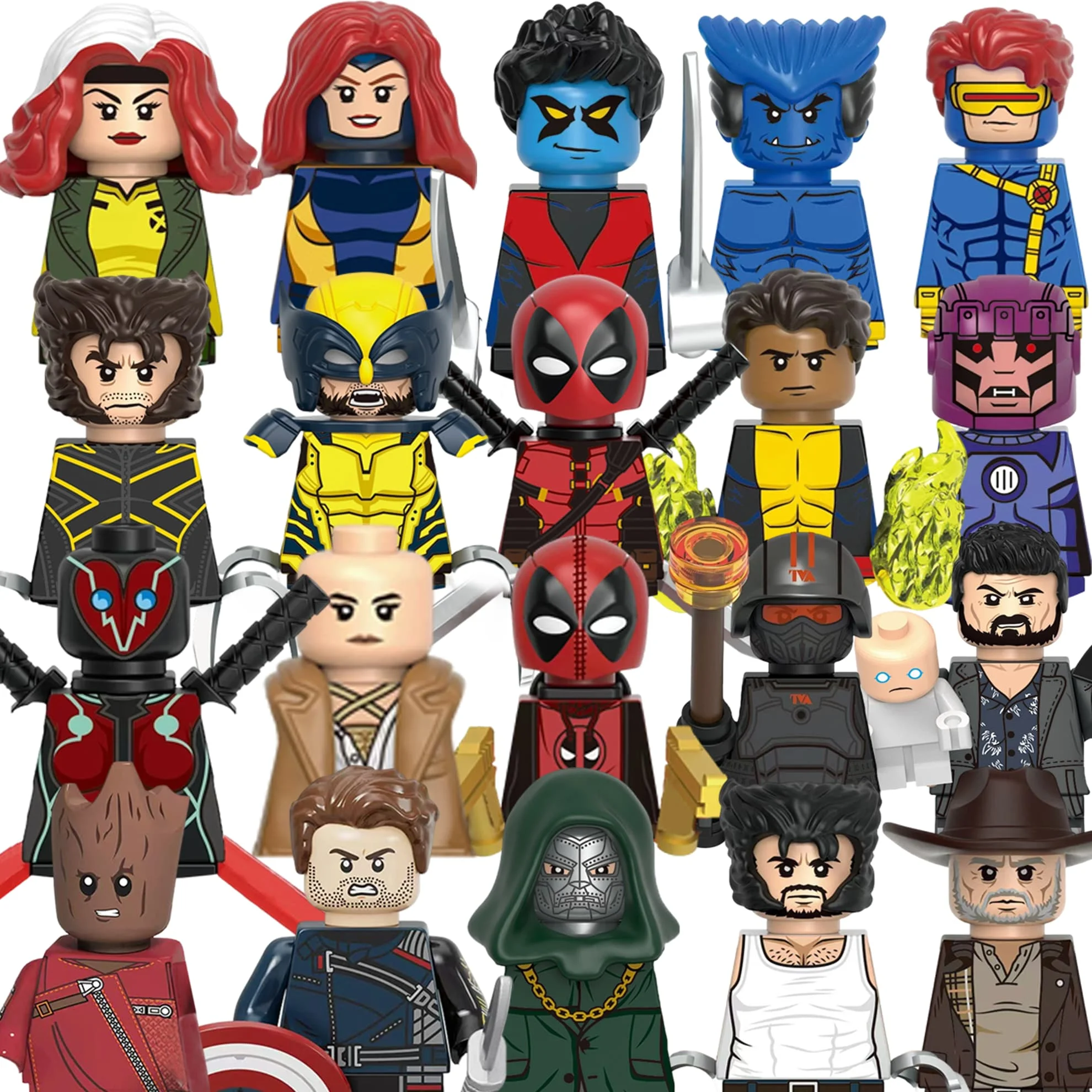 צעצועי בנייה של מארוול, צעצועי לבנים מיני, גמביט, ביסט סטורם, סייברטוס, ג'ובילי, צעצועי הרכבה, בובות, מתנות לחג