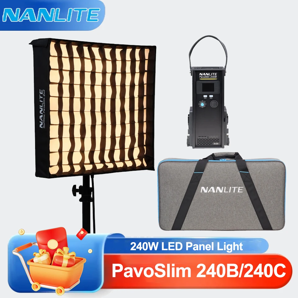 

Фотографический светильник Nanlite PavoSlim 240B/240C 240 Вт, 2700-7500K, тонкая светодиодная панель для прямых трансляций на открытом воздухе