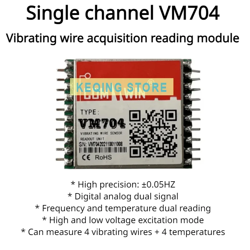 Vibrating Wire Acquisition Measurement Module COMWIN VM704 Embedded Plug-in Multi-channel Temperature Sensor Kit
