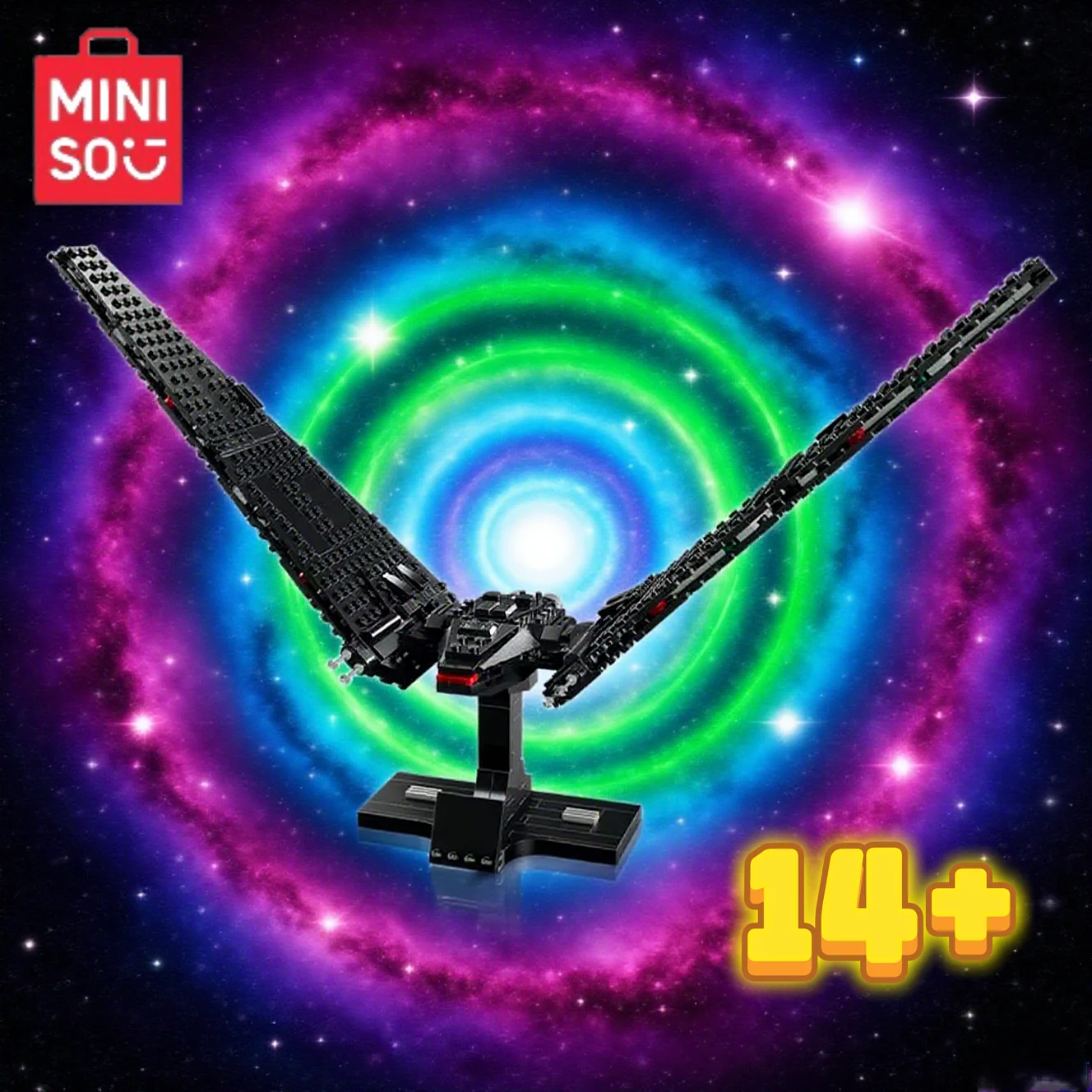 MINISO Fit 75406 MOC Galaxy battle Kylo Ren's Command Shuttle bloques de construcción modelo ladrillos 386 Uds juguete niños regalo de cumpleaños