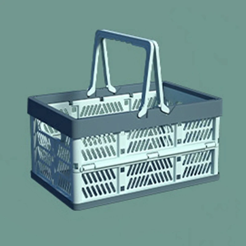 Foldable Storage Basket With Handle-Large Portable Box For Desktop&Home Organization,Pastel Colors,Ideal For Living Room