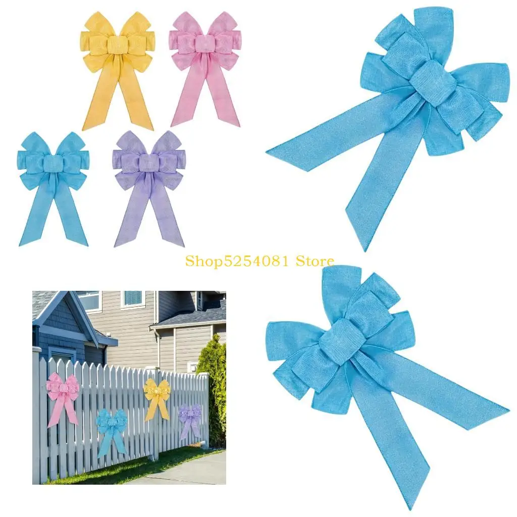 AXYC Spring Wreath Bows,Farmhouses Burlap Bows for Wreath Decorative Hanging Ornament