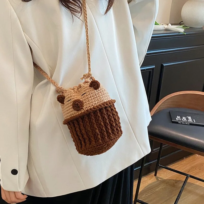 

Роскошная высококачественная кожаная сумка-мессенджер для женщин в винтажном стиле и однотонная большая вместимость