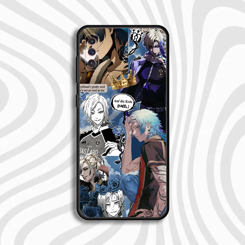 Funda de teléfono Michael Kaiser Anime para Samsung S 25,24,23,22,30,21,10,9,Ultra,Plus,Lite,FE,4,5 G, funda blanda negra