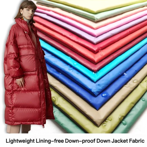20D 410T Nylon Taffeta Fabric, Ultra Lightweight Liner-Free Down-Proof Waterproof Cloth For Kids Padded Coat & Down Jacket