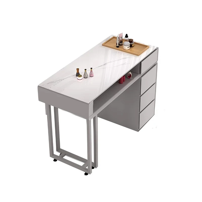 European Minimalist Nail Table Modern Premium Classic Aesthetic Nail Table Elegant Design Bar A Ongle Mobilier Salon Furniture