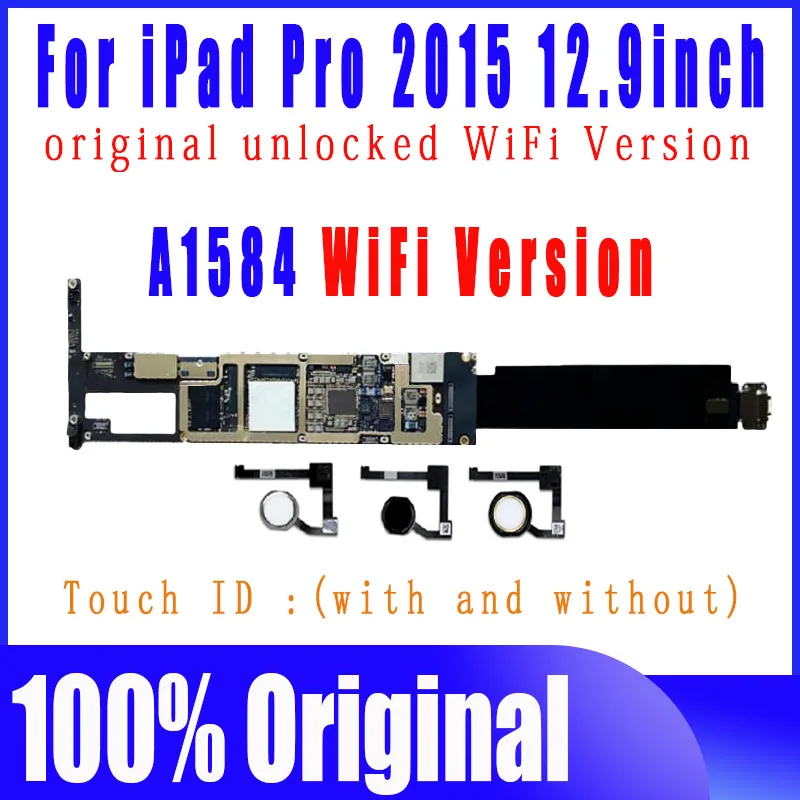 100% Original Clean iCloud A1584 WIFI Version or iPad Pro 12.9inch 2015 Motherboard Logic Board Replace