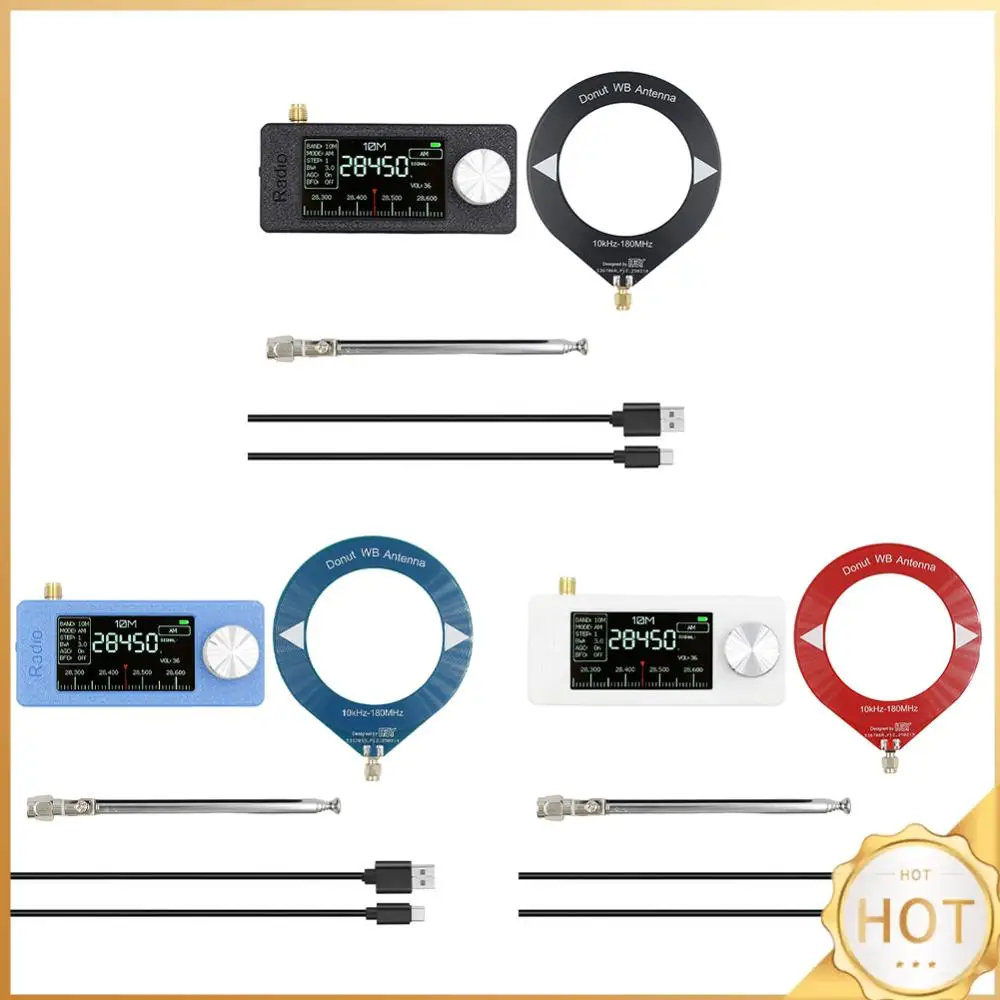 

SI4732 0.5-108mhz Pocket Mini Radio 1.9inch IPS Screen All Band Radio Receiver LSB USB AM FM FM/AM Radio with 2pcs Antenna
