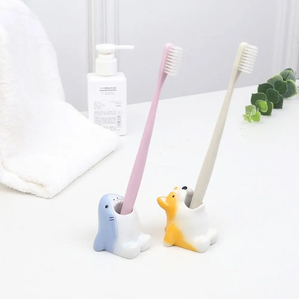 Creative Corgi Animals Pen Container Shark Waterproof Pen Pencil Holder Duck Antiskid Toothbrush Holder Desk Organization