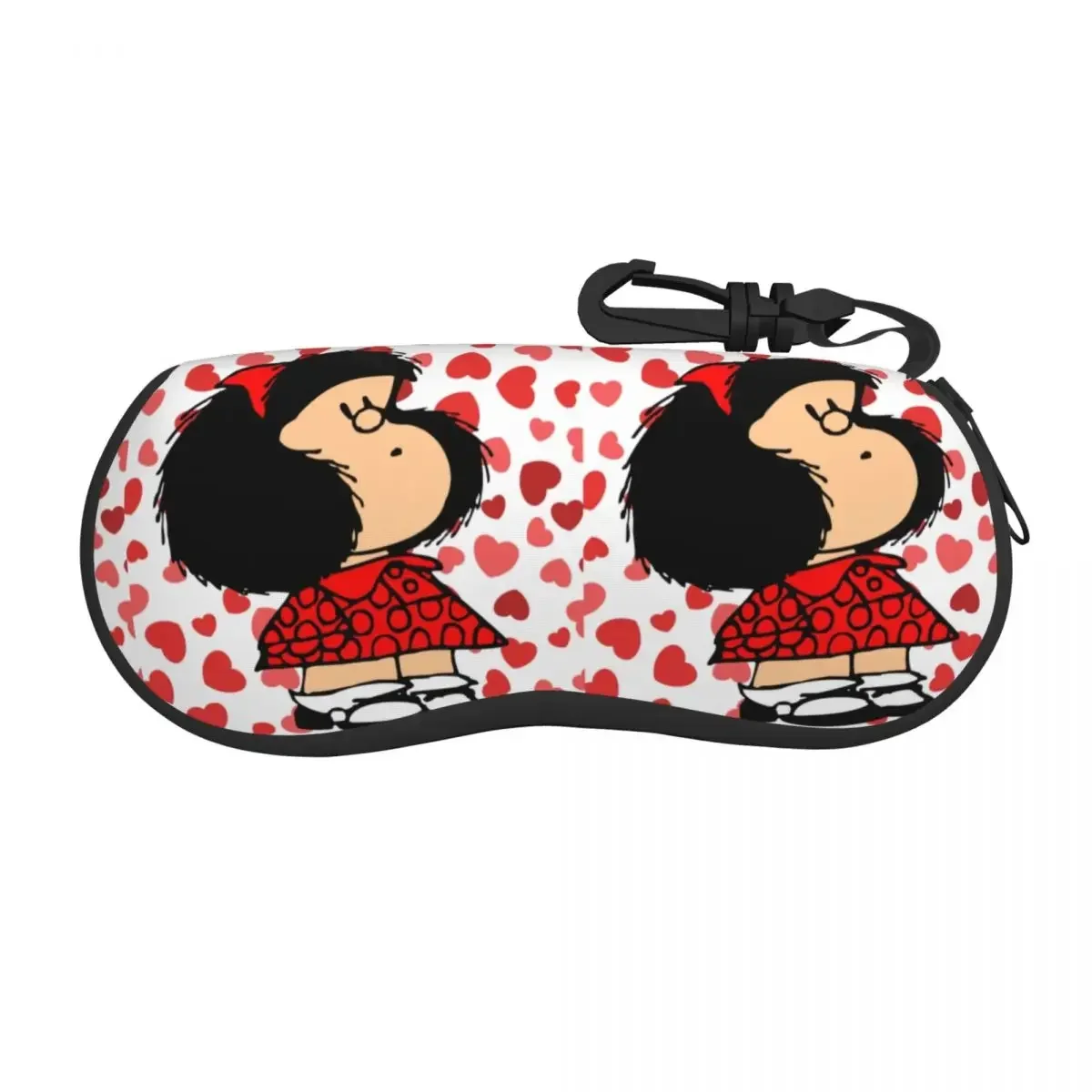 Custom Mafalda Power With A Surprised Face Glasses Case Portable Quino Kawaii Cartoon Shell Eyeglasses Case Sunglasses Box