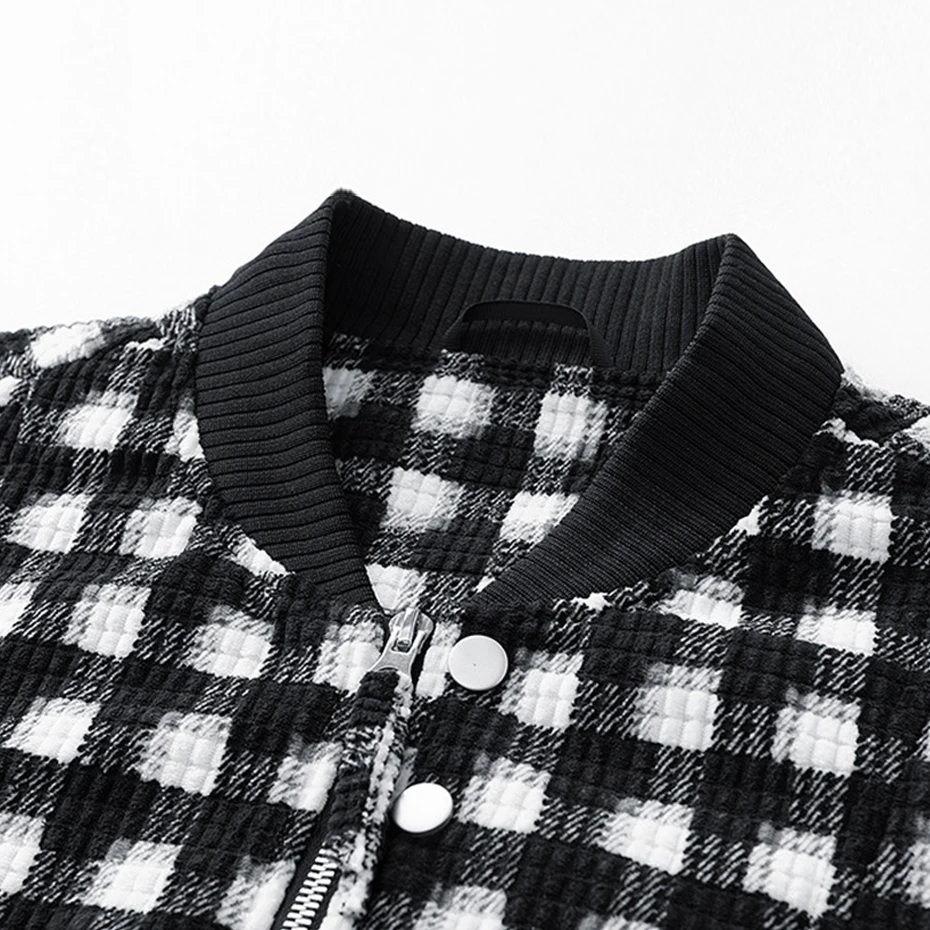 8XL Plus Size Baseball Jacket Coat Men Fashion Casual O-neck Plaid Jackets Male Big Size Outerwear