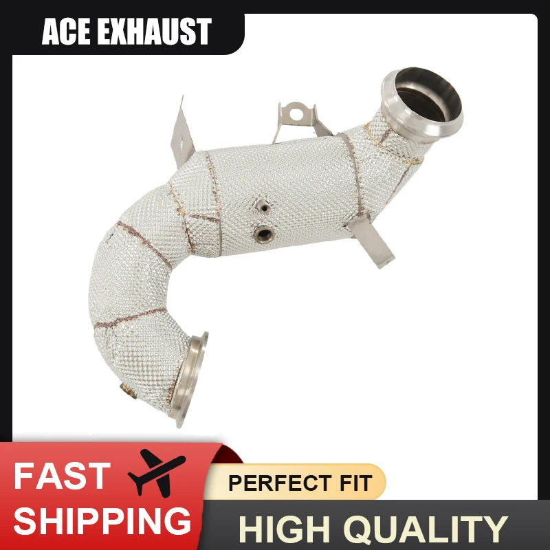 

ACE Hot Sale for Mercedes Benz W177 A45S CLA45 GLA45 2.0T Exhaust Downpipe Exhaust Pipe with Heat Shield SUS304 Exhaust Systems