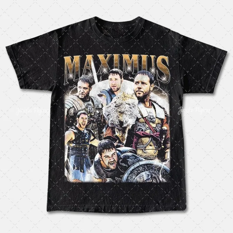 Limited Maximus Gladiator Russell Crowe Unisex T-Shirt Retro Tv Show Merch Graphic Tee Pop Culture Shirt