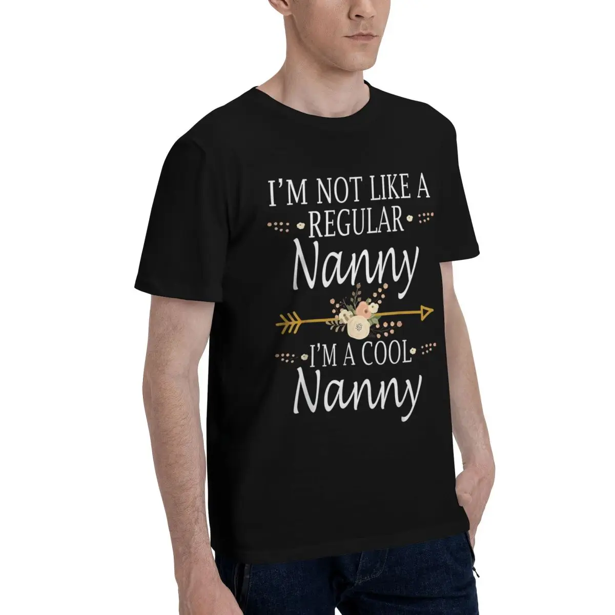 Cool Nanny Floral Design Graphic Movement High grade Kemp Tees Travel Eur Size