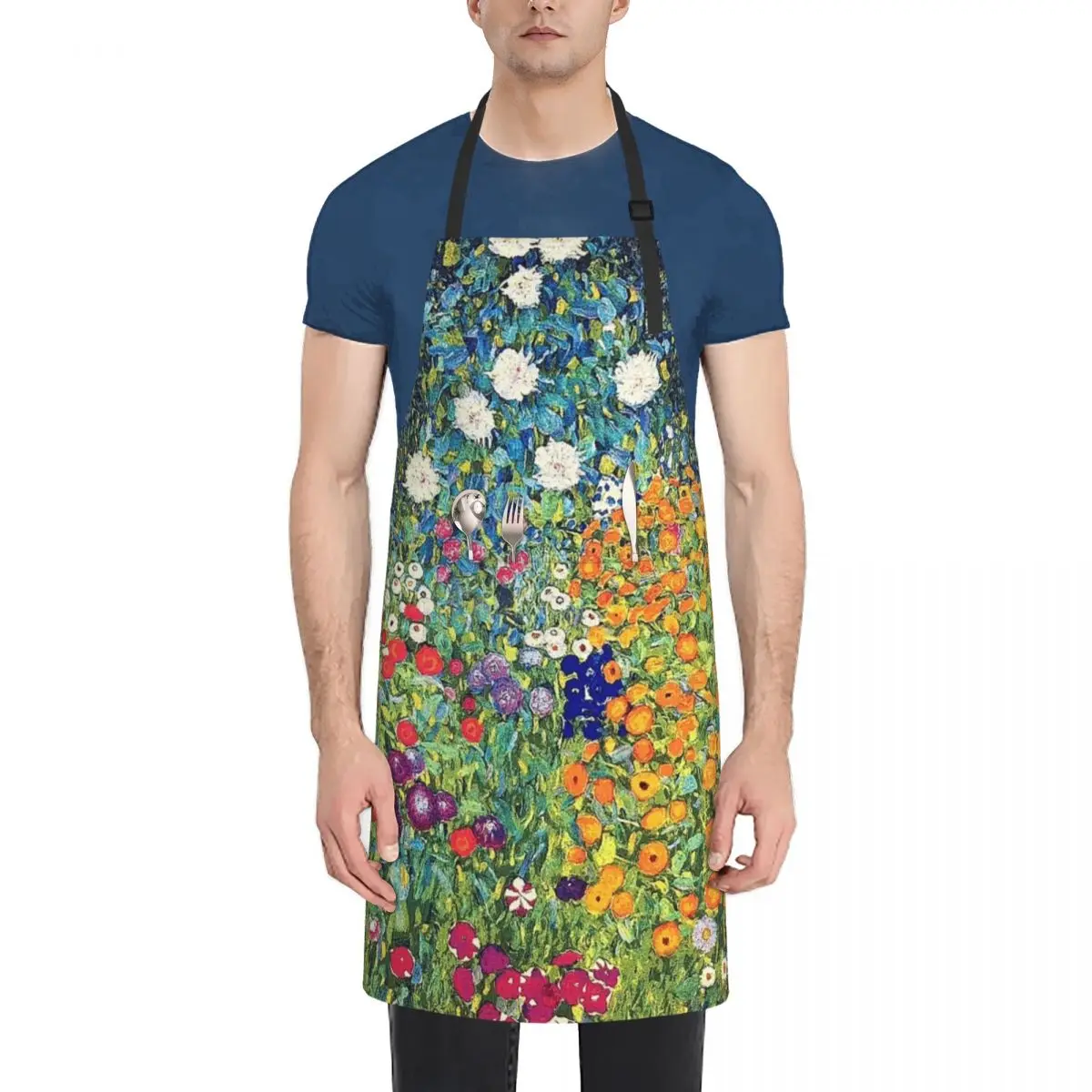 

Gustav Klimt Flowers Apron Kitchen Items kitchen girl Chef Accessories Chef Uniform Women Apron