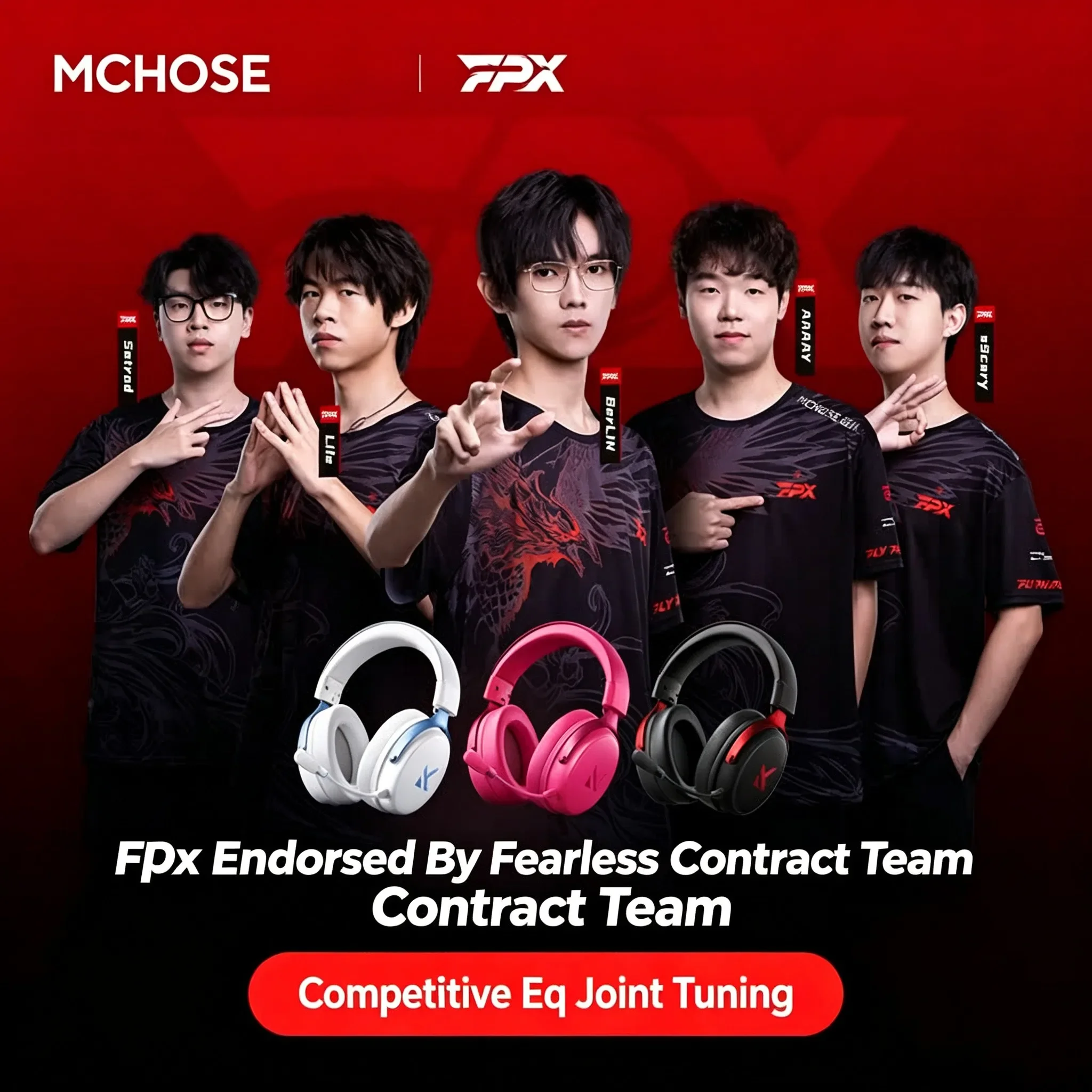 MCHOSE V9 Pro 2 Quad-Mode Wireless Gaming Headset 7.1 Surround Sound Noise Cancelling Mic Low Delay Over-Ear for PC Esports Gift