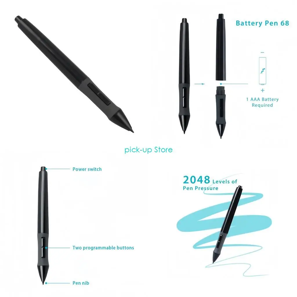

Q5WA PEN68 Цифровая ручка, совместимая с EMR, с верхними переключателями включения/выключения и настраиваемыми органами давление