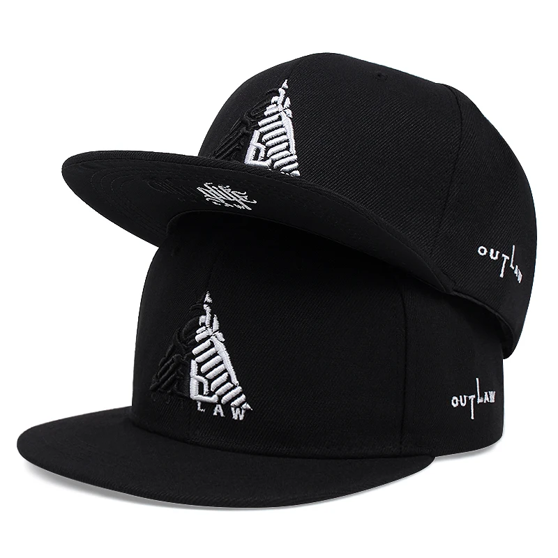 Triangle Life Letter Embroidery 2024 New High Quality Sunscreen Men\'s Handsome Flat Edge Versatile Baseball Hat