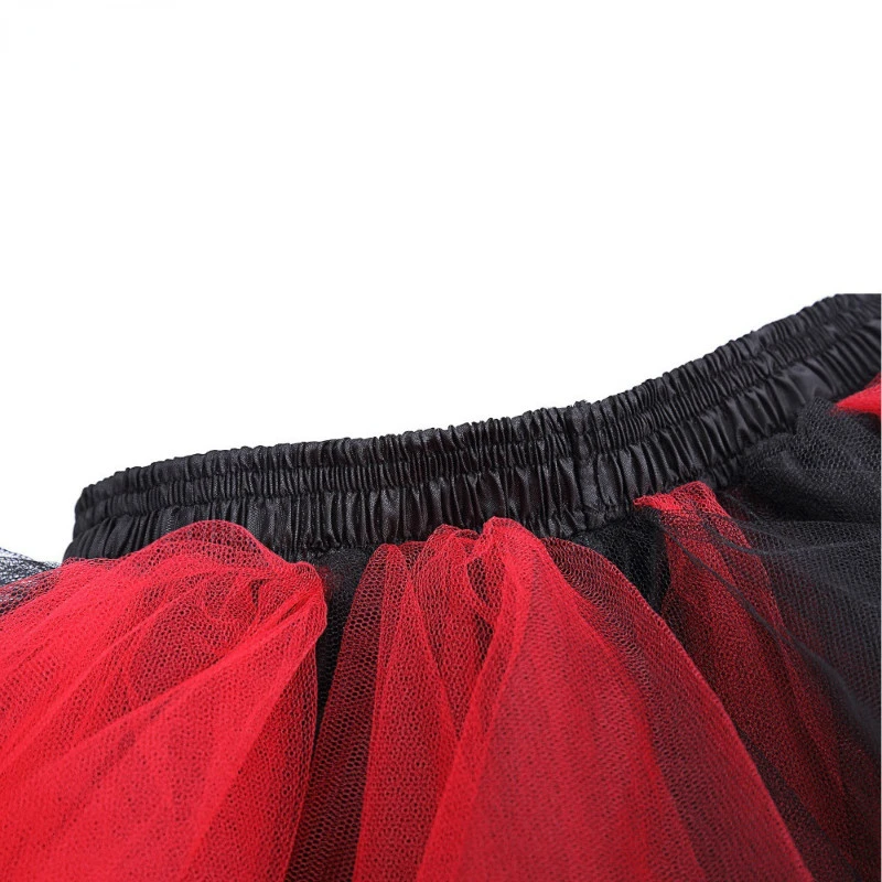 Tule de Noiva Curto Petticoat Underskirt Crinolina Anáguas para vestidos de Noiva Vintage Puffy vestido de Baile Rockabilly Saia Tutu Preto Vermelho