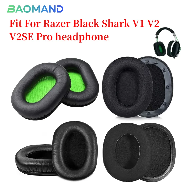 

Replacement Ear Pads for Razer Black Shark V1 V2 V2SE Pro Headphones Memory Foam Ear Cushions High Quality