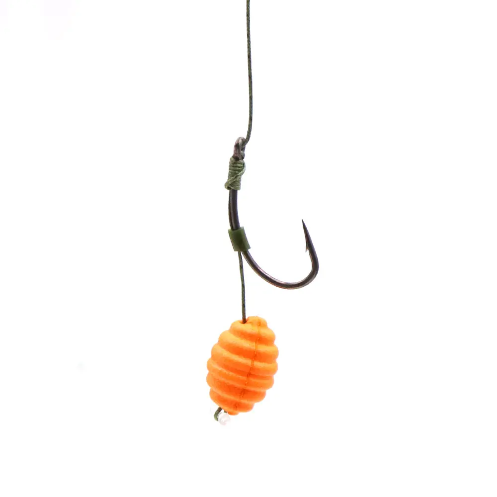 8pcs Carp Fishing Bait Method Feeder Hair Rig Pop Up Boilie High Buoyancy Silkworm Chrysalis Shaped Carp Lure For Fishing Access view 4