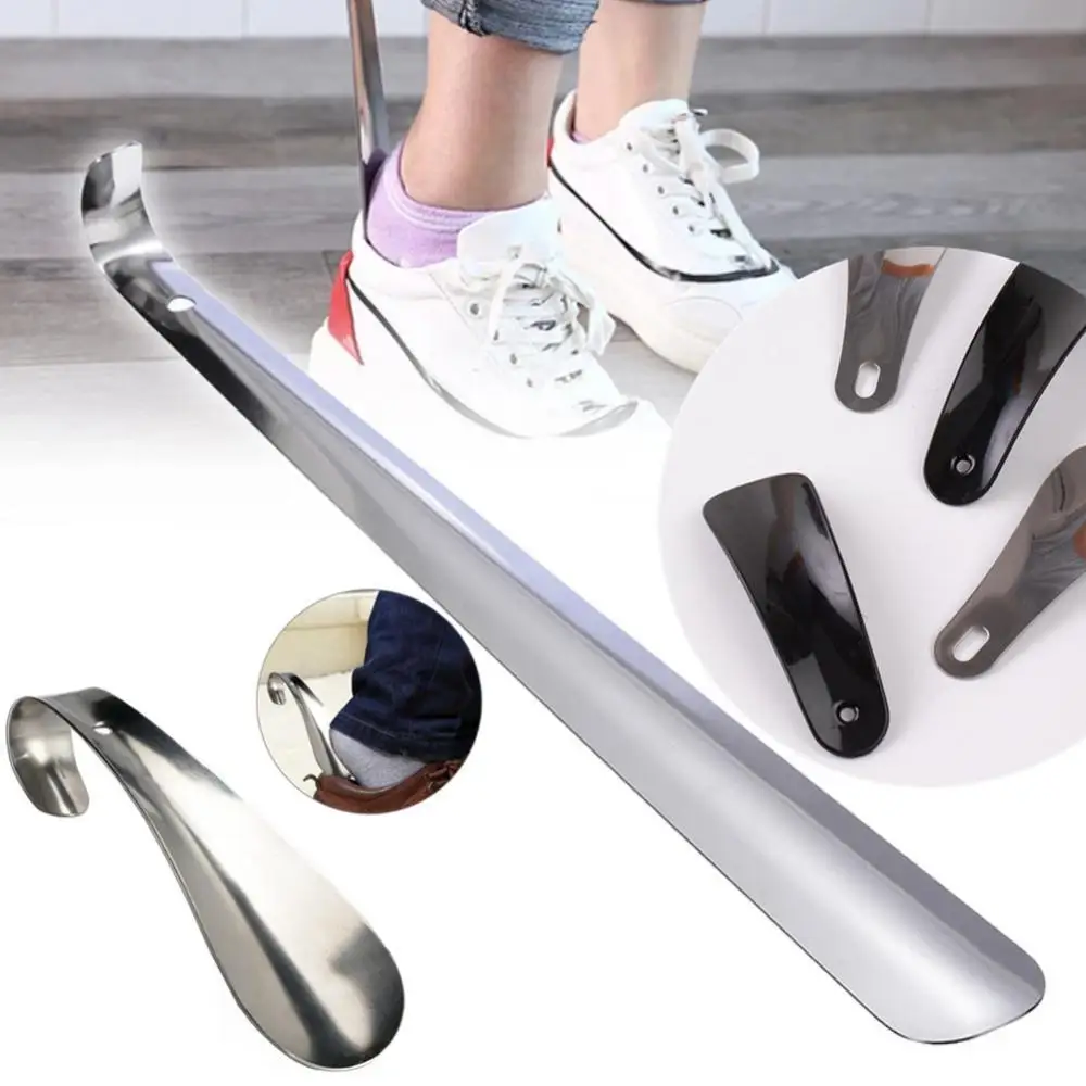 Universal Portable Home Supply Stainless Steel Shoes Lifter Spoon Durable Tool Wearing Long Handle Pull Professional Shoehorn