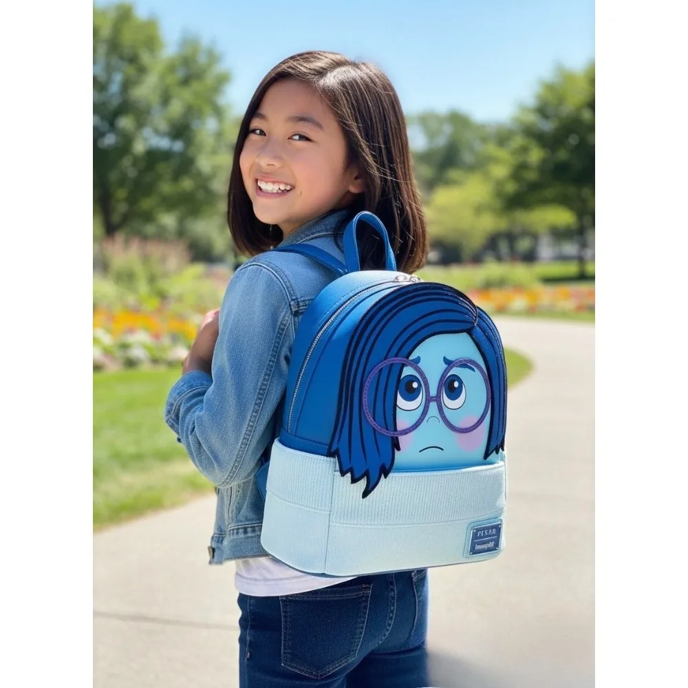 

Inside Out Sadness Cosplay Mini-Rucksack PU Leather Backpack High Quality Sally Backpack Lady Birthday Gifts for Girls