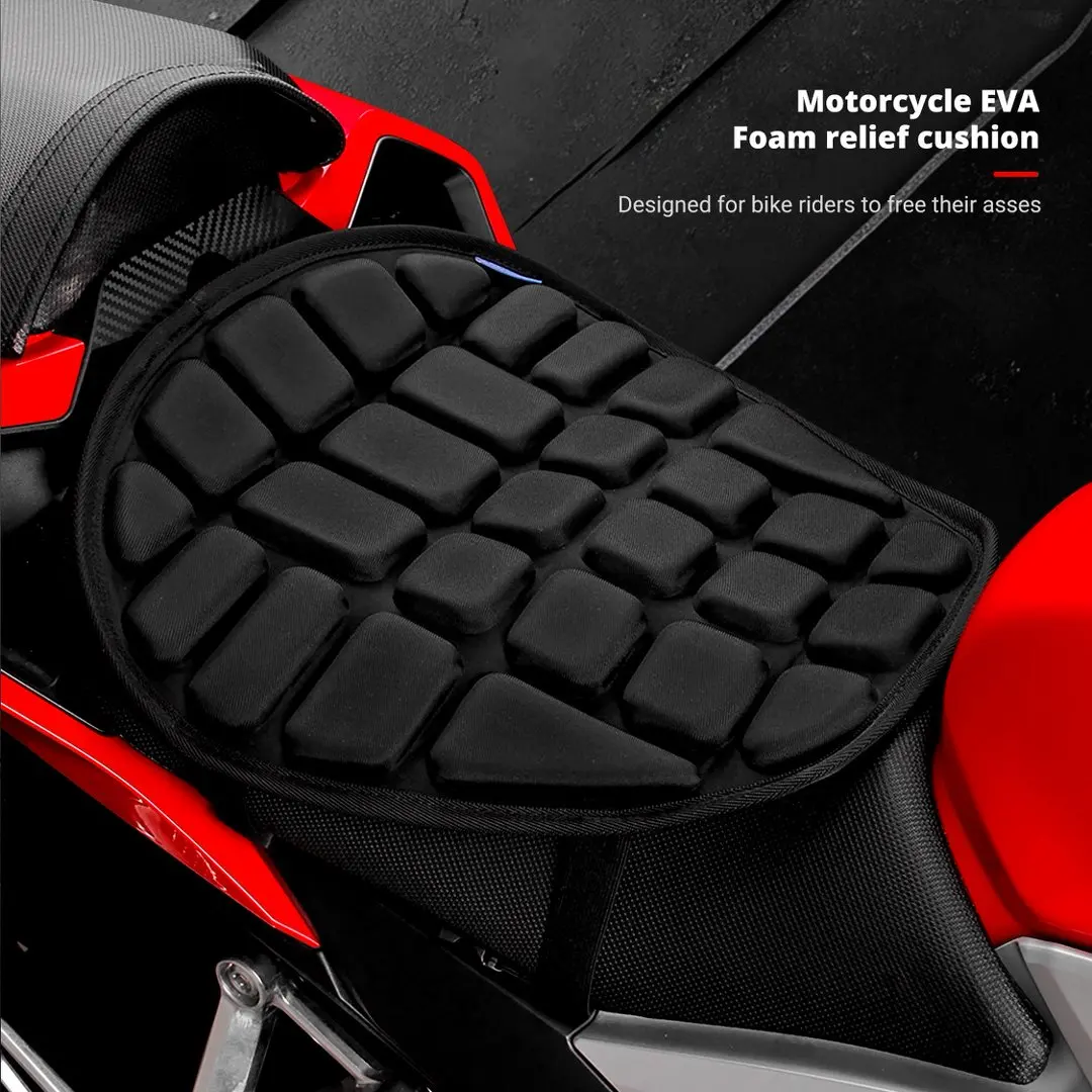 Motorcycle Seats Universal Air Cushion Shockproof Breathable Foam Cover Comfortable Non-Slip Accessories For E-Bikes