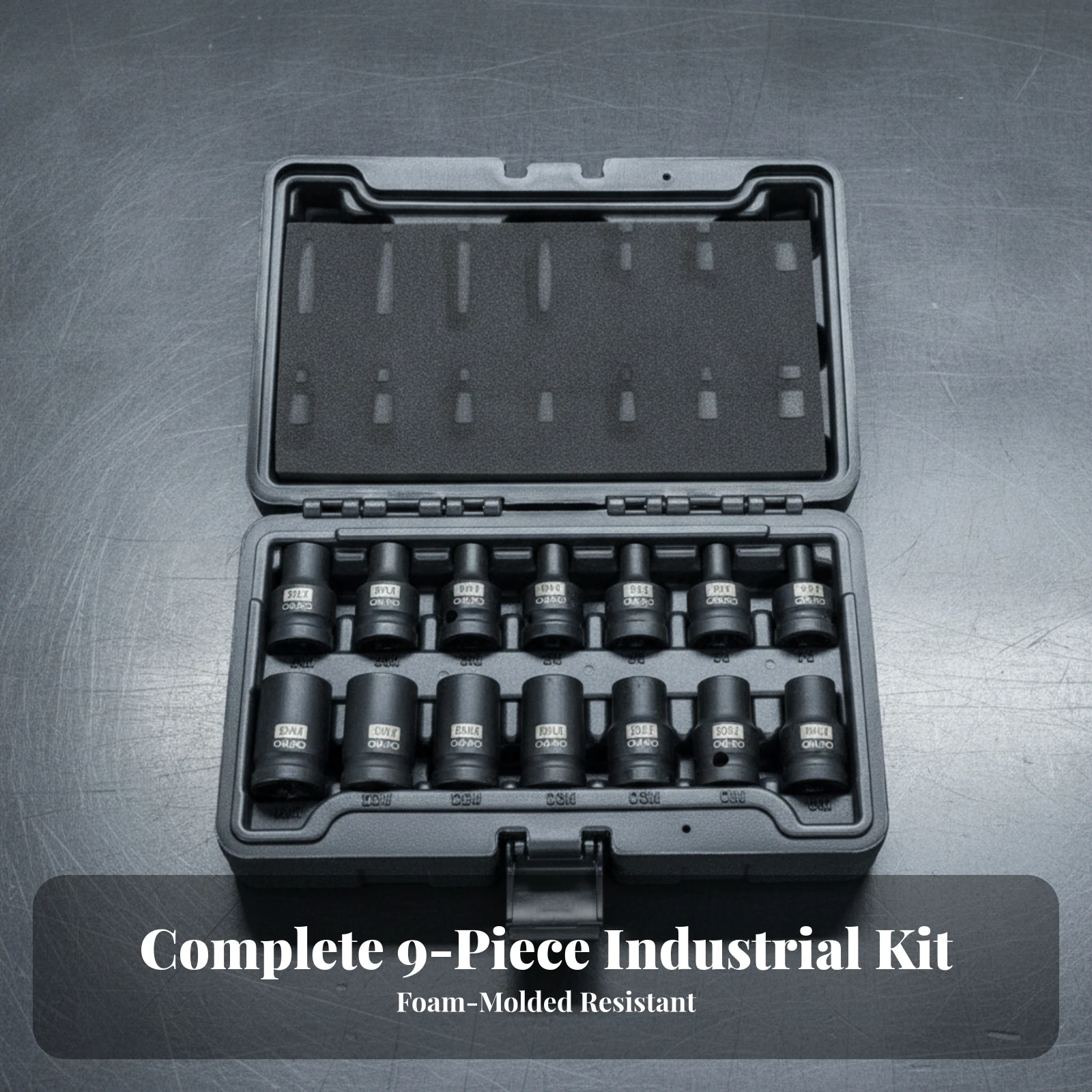 14 Pieces Tap Socket Set with Storage Case Wide Compatibility Metal Tap Socket Tools Low-Slip Size-Marked