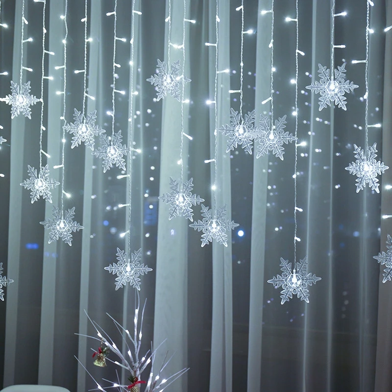 Snowflake LED String Light Merry Christmas Decorations For Home 2023 Cristmas Ornament Navidad Noel Xmas Gifts New Year 2024